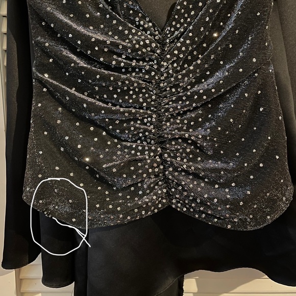 Vintage Black Strapless Shimmer Gown Maxi … - Picture 10 of 10